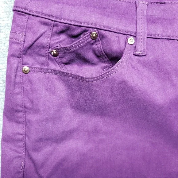 Chicos Jeggings Womens 2.5P Purple Comfort Fit Denim Pants Jeans Casual Stretch - Picture 4 of 16